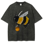Catbee Funny Vintage Washed T-shirt