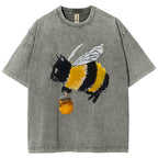Catbee Funny Vintage Washed T-shirt