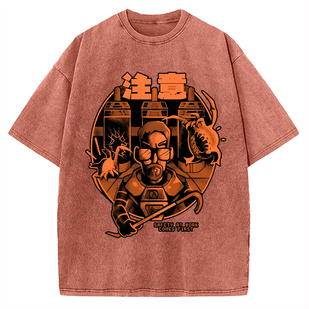 First Day at Work Vintage Washed T-shirt