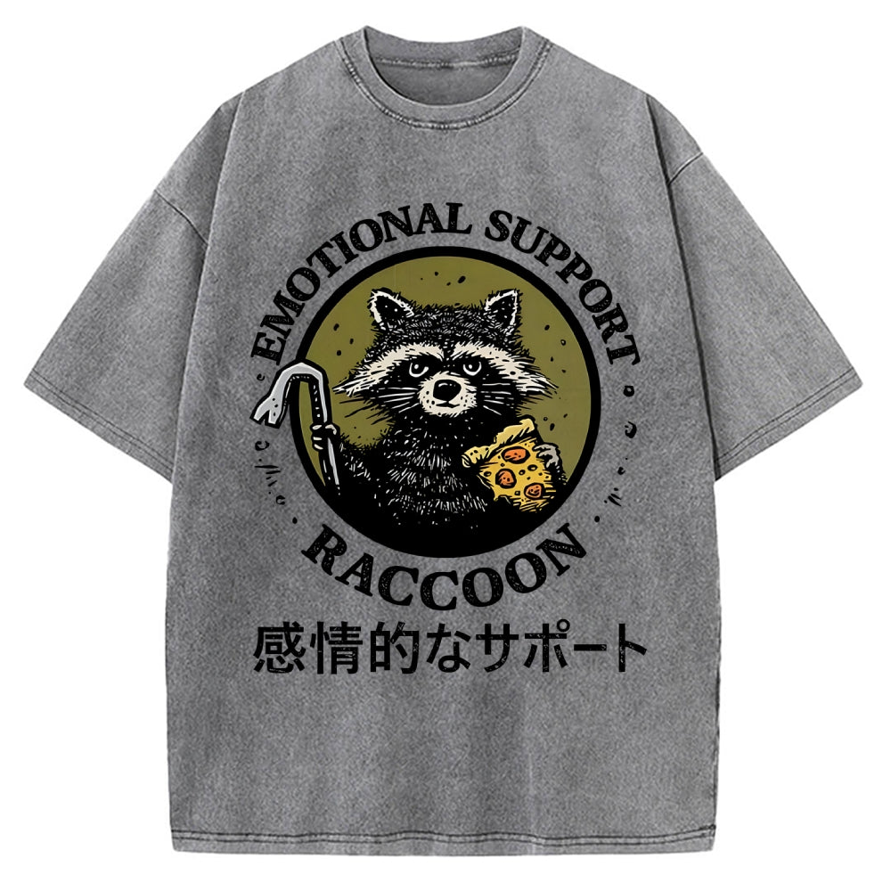 Emotional Support Raccoon Vintage Washed T-shirt