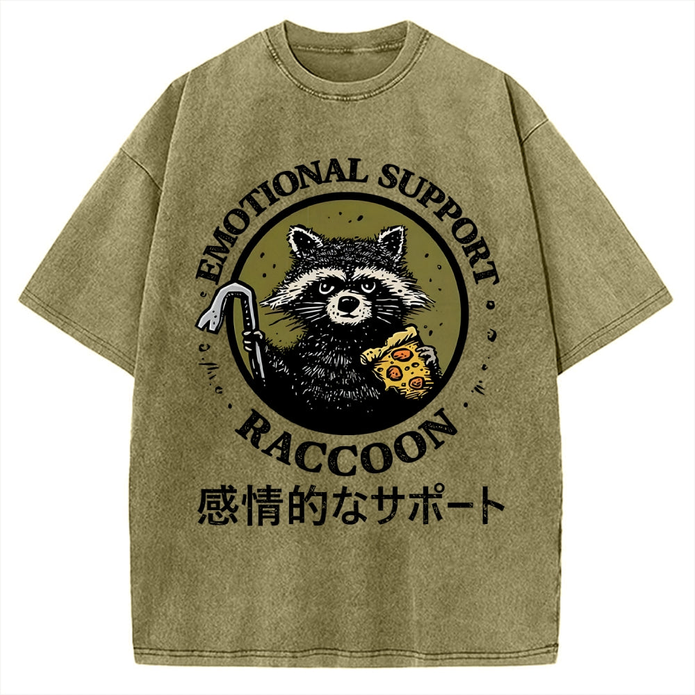 Emotional Support Raccoon Vintage Washed T-shirt