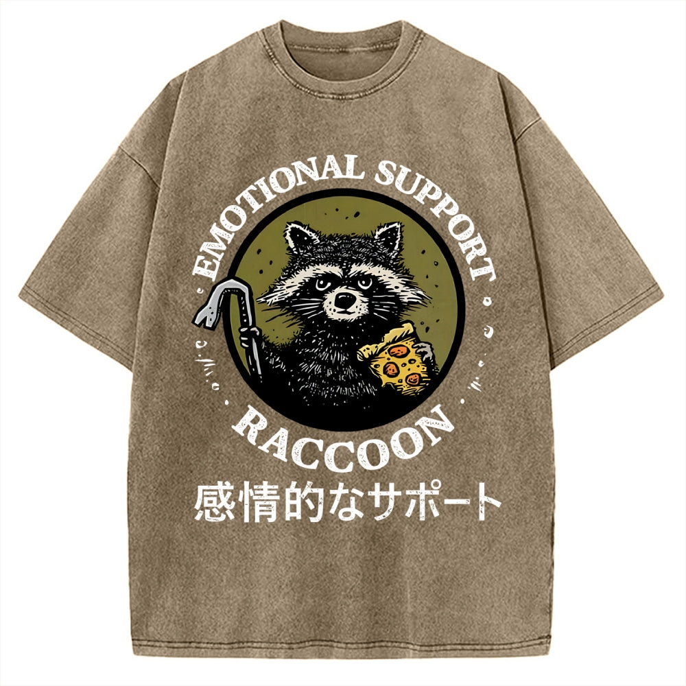 Emotional Support Raccoon Vintage Washed T-shirt