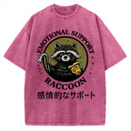 Emotional Support Raccoon Vintage Washed T-shirt