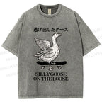 Unisex Silly Goose On The Loose Printed Washed Tee