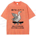 Unisex Silly Goose On The Loose Printed Washed Tee