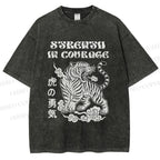 Unisex Tigers Printed Washed Tee