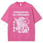 Unisex Tigers Printed Washed Tee