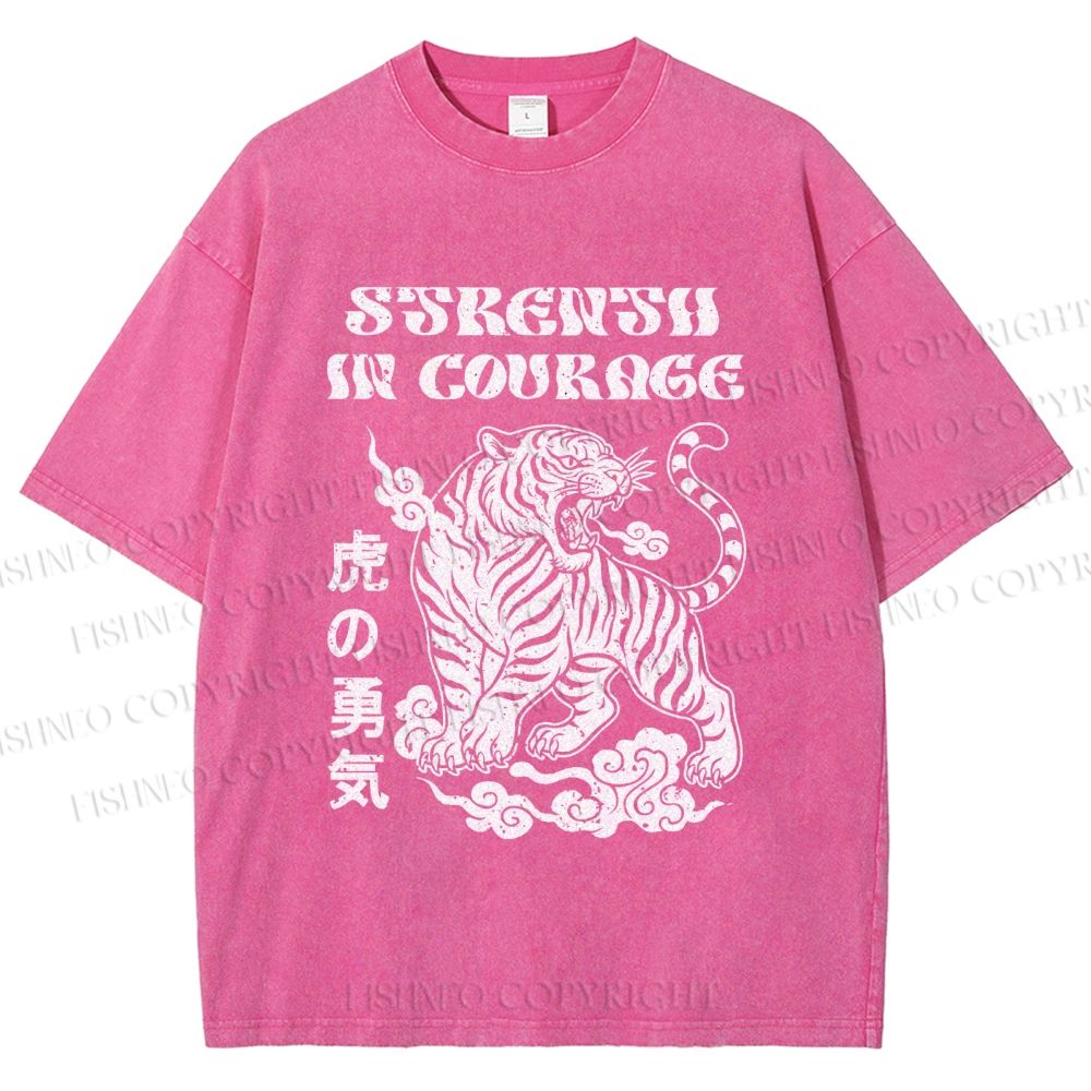 Unisex Tigers Printed Washed Tee