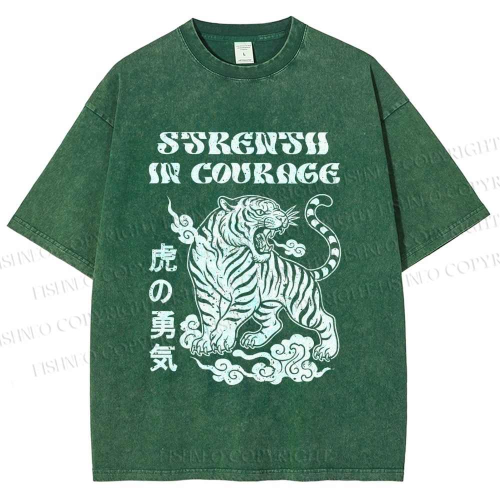 Unisex Tigers Printed Washed Tee