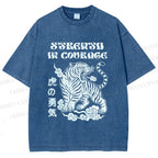 Unisex Tigers Printed Washed Tee