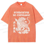 Unisex Tigers Printed Washed Tee