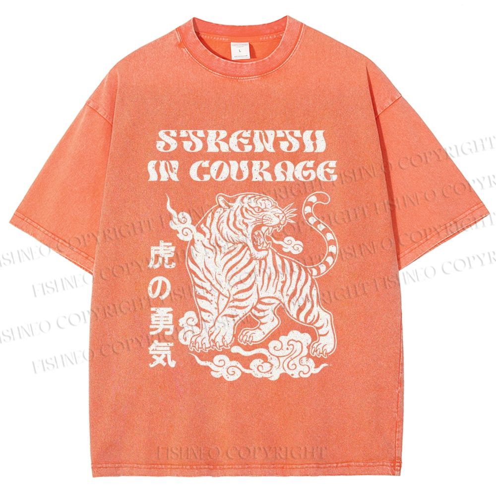 Unisex Tigers Printed Washed Tee
