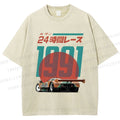 Unisex Time Printed Washed Tee