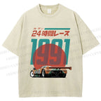 Unisex Time Printed Washed Tee