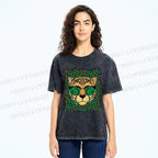 Unisex Leopard Printed Washed Tee