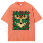 Unisex Leopard Printed Washed Tee