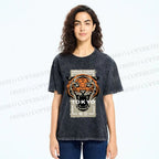 Unisex Tokyo Tiger Printed Washed Tee