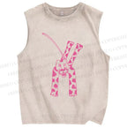Unisex Leopard Panther Printed Washed Tank Top