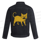 Horrible Japanese Cat Vintage Denim Jacket