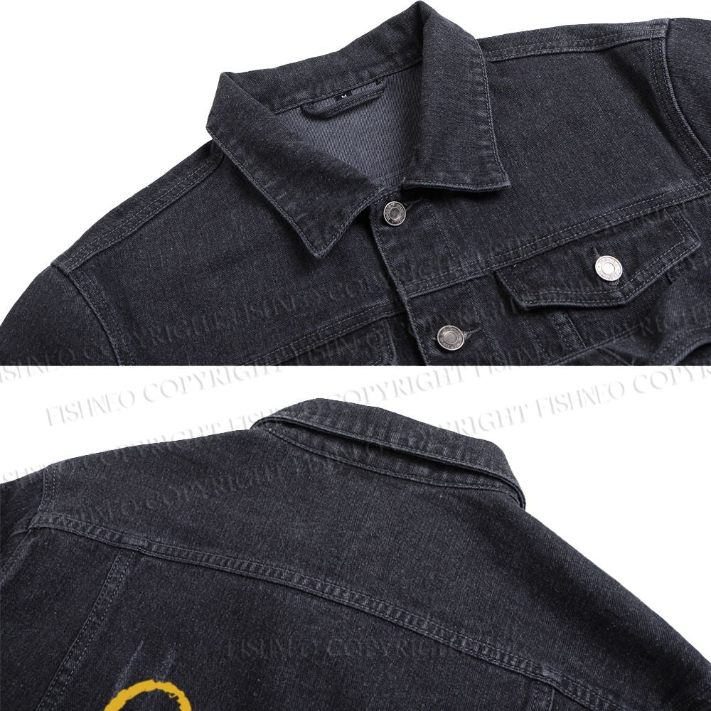 Horrible Japanese Cat Vintage Denim Jacket