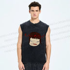 Unisex Yoshitomo Nara Printed Washed Tank Top
