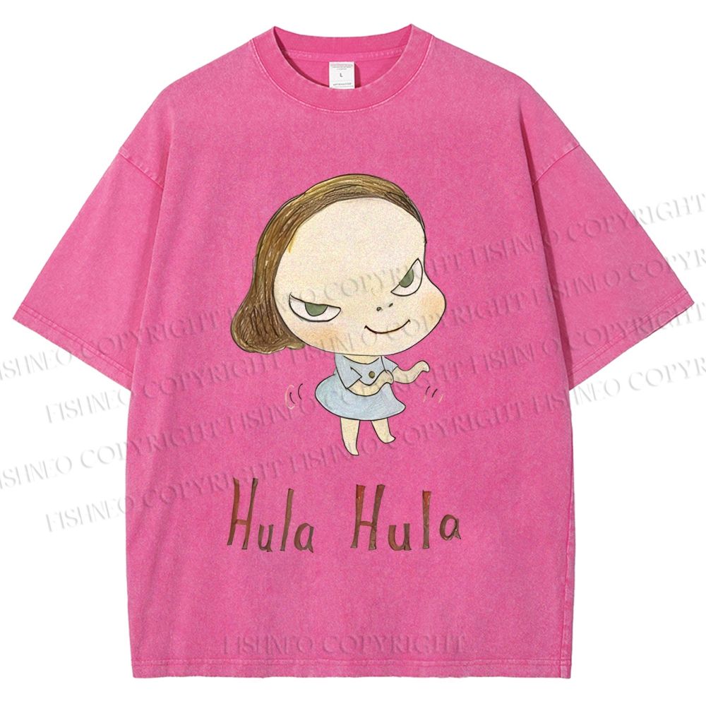 Unisex Yoshitomo Nara Printed Washed Tee