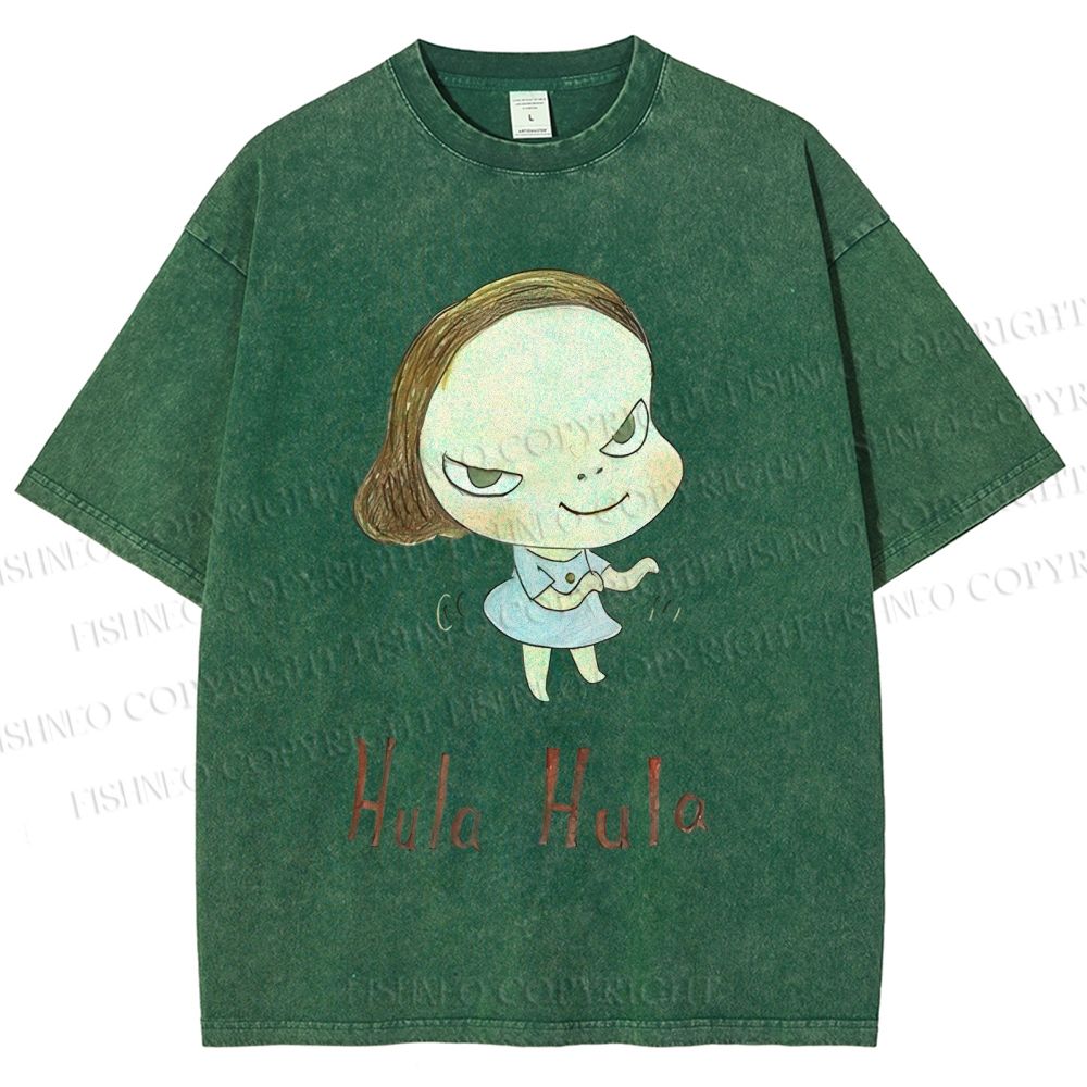 Unisex Yoshitomo Nara Printed Washed Tee