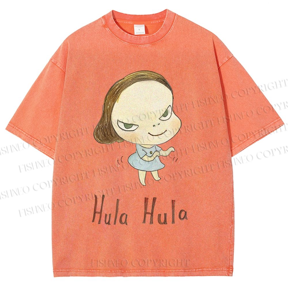 Unisex Yoshitomo Nara Printed Washed Tee