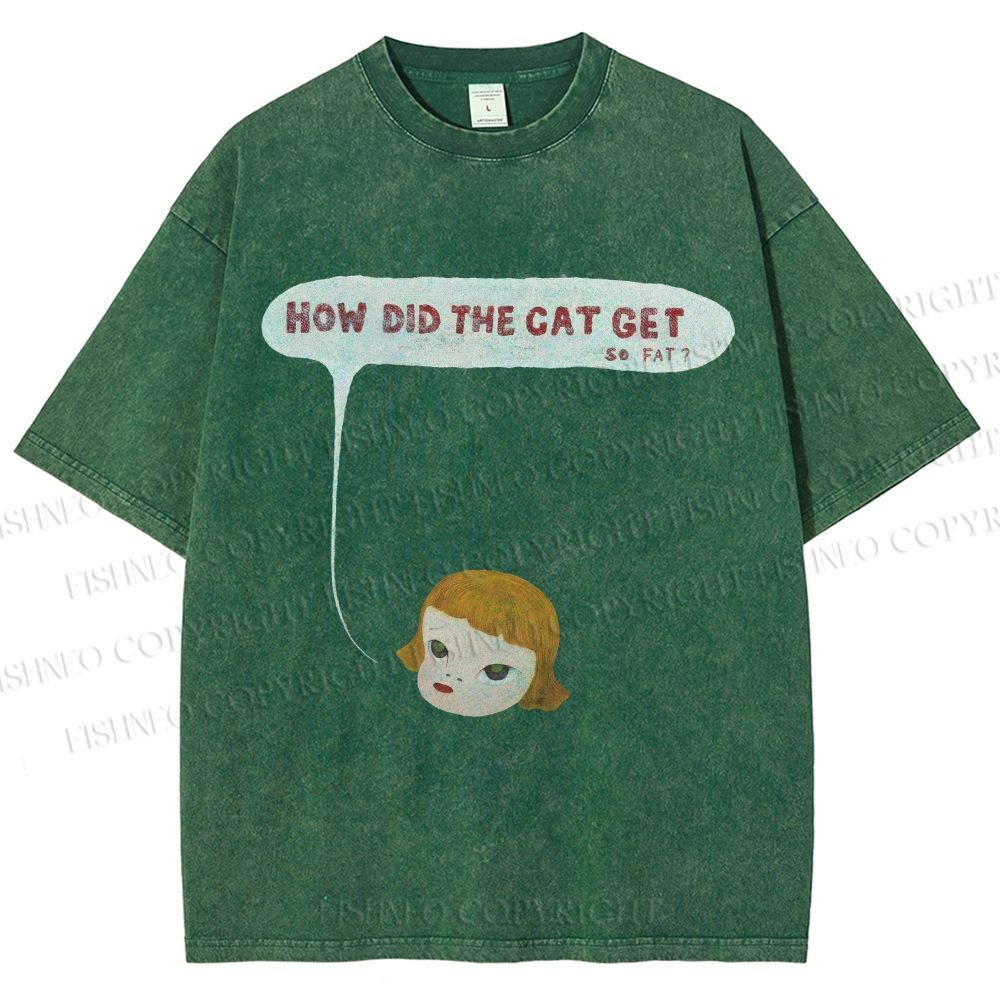Unisex Yoshitomo Nara Printed Washed Tee