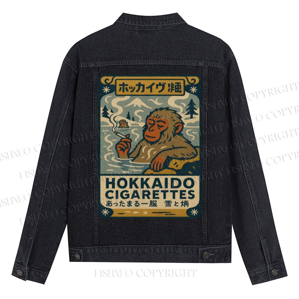 Vintage Monkey Printed Denim Jacket