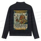 Vintage Monkey Printed Denim Jacket