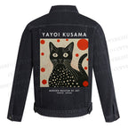 Yayoi Kusama Cat Printed Denim Jacket