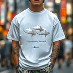 Unisex Shark Keep Moving Forward Classic Cotton T-shirt