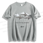 Unisex Shark Keep Moving Forward Classic Cotton T-shirt