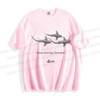 Unisex Shark Keep Moving Forward Classic Cotton T-shirt