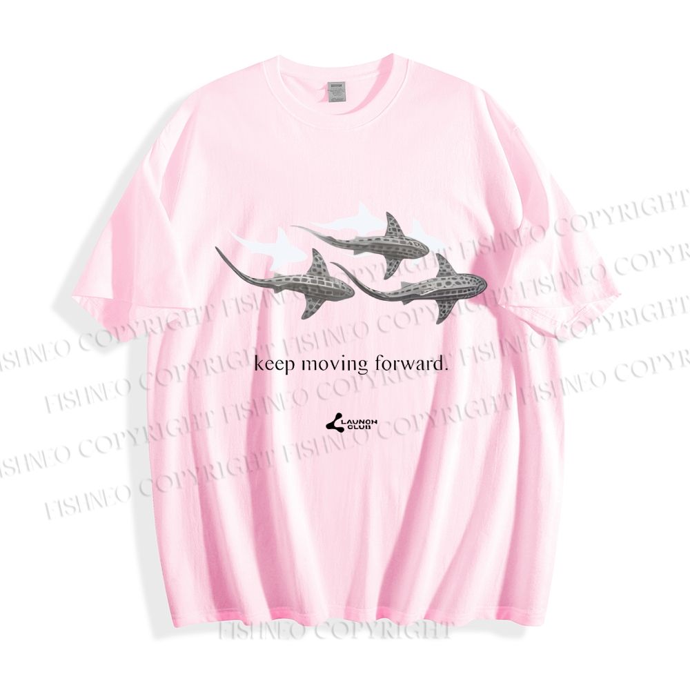 Unisex Shark Keep Moving Forward Classic Cotton T-shirt