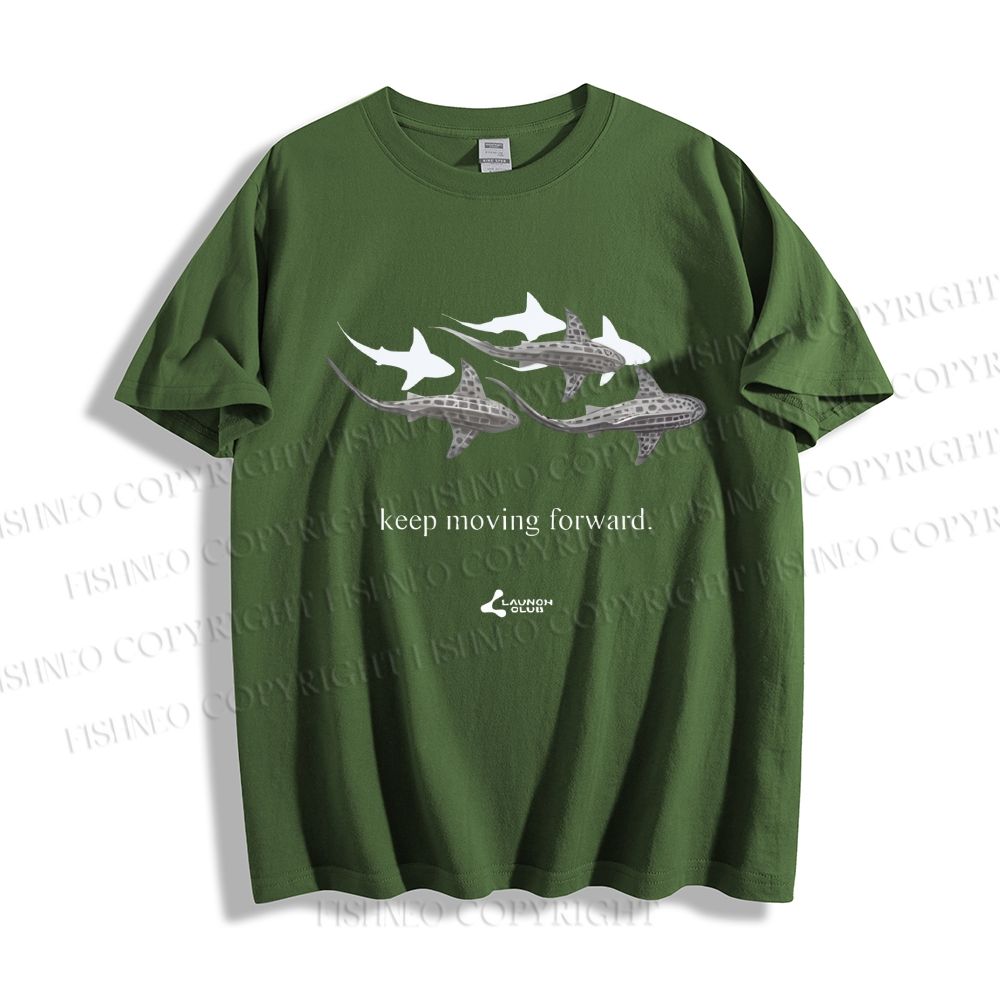 Unisex Shark Keep Moving Forward Classic Cotton T-shirt