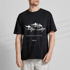 Unisex Shark Keep Moving Forward Classic Cotton T-shirt