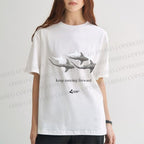 Unisex Shark Keep Moving Forward Classic Cotton T-shirt