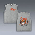 Unisex Tiger Printed Vintage Tank Top