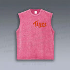 Unisex Tiger Printed Vintage Tank Top