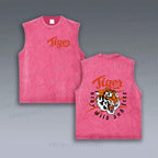 Unisex Tiger Printed Vintage Tank Top