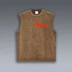 Unisex Tiger Printed Vintage Tank Top