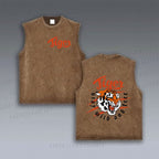 Unisex Tiger Printed Vintage Tank Top