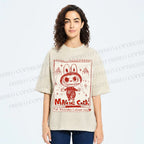 Unisex Vintage Labubu Graffiti Printed Washed Tee