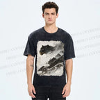 Unisex Vintage Smog Panther Printed Washed Tee