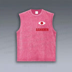 Unisex Eyes Printed Vintage Tank Top
