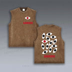 Unisex Eyes Printed Vintage Tank Top