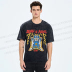 Unisex Robot Printed Washed Tee