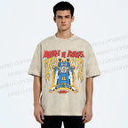 Unisex Robot Printed Washed Tee